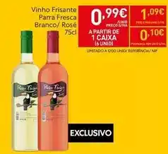 Recheio Aqui é fresco - vinho frisante promoção