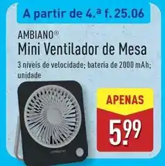 ALDI A+ - mini ventilador de mesa promoção