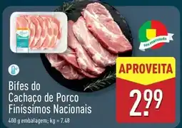 ALDI Bifes do cachaco de porco finissimos nacionais promoção