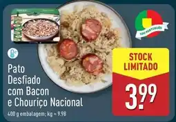 ALDI Pato - desfiado com bacon e chouriço nacional promoção