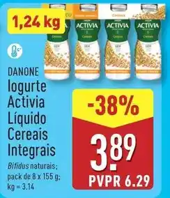 ALDI Danone - activia liquido cereais integrais promoção