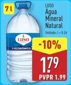 ALDI Luso - agua mineral natural promoção