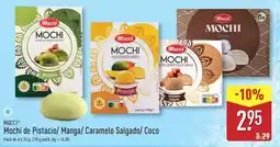 ALDI Mucci - mochi de pistacio/manga/caramelo salgado/coco promoção