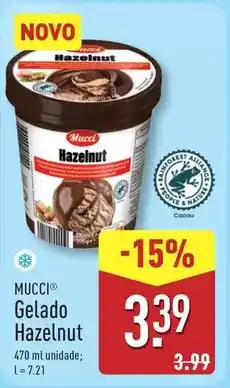 ALDI Mucci - gelado hazelnut promoção