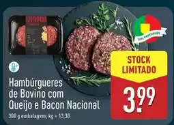 ALDI Izidoro - hamburgues de bovino com queijo e bacon nacional promoção