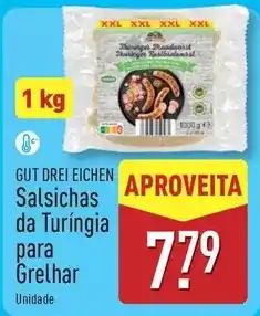 ALDI Xxl - salsichas da turiggia para grelha promoção