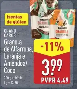 Granola de alfarroba