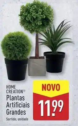 ALDI Home creation - plantas artificiais grandes promoção
