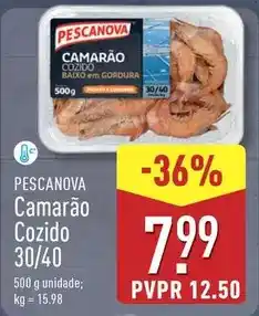ALDI Pescanova - camarão cozido 30/40 promoção