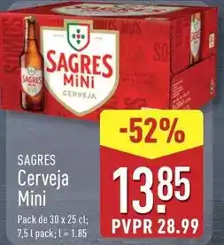 ALDI Sagres - cerveja mini promoção