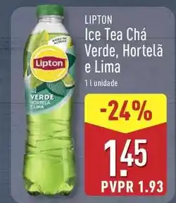 ALDI Lipton - ice tea cha verde, hortela e lima promoção
