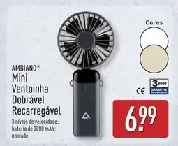 ALDI A+ - mini ventoinha dobravel recarregável promoção