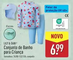 ALDI Lily & dan - conjunto de banho para criança promoção