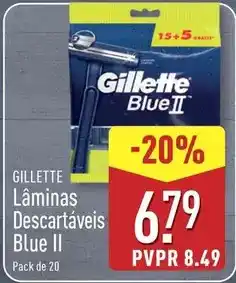 ALDI Gillette - laminas descartáveis blue ii promoção