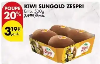 Pingo Doce Zespri - kiwi sungold promoção