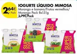 Pingo Doce Mimosa - iogurte liquido promoção