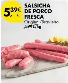 Pingo Doce Salsicha de porco fresca promoção