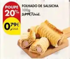 Pingo Doce Folhado de salsicha promoção