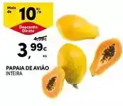 Continente Papaia de avião promoção