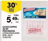 Continente Pescanova - lulas limpas 20/40 promoção