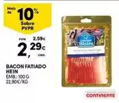Continente Hein - bacon fatiado promoção