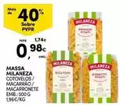 Continente Milaneza - massa promoção