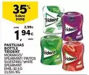 Trident - pastilhas bottle