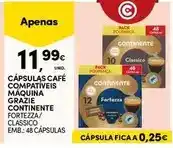 Continente Continente - cápsulas café compativeis maquina grazie promoção
