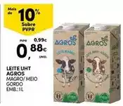 Continente Agros - leite uht promoção