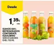 Continente Continente - sumos 100% refrigerados equilibrio promoção