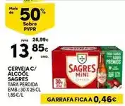 Continente Sagres - cerveja c/ alcool promoção