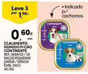 Continente Continente - alimento humido p/ cão promoção