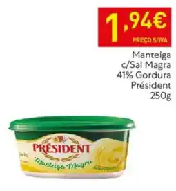 Recheio Manteiga c/Sal Magra 41% Gordura Président promoção