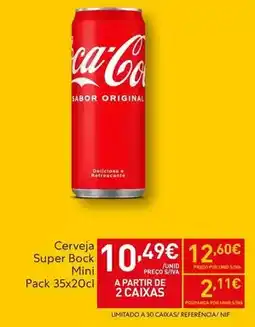 Recheio Mini - cerveja super bock promoção