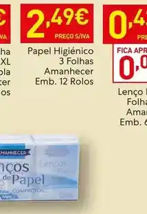 Recheio Amanhecer - papel higiénico 3 folhas promoção