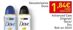 Recheio Dove - advanced care original/ talco/ dry promoção