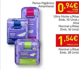 Recheio Amanhecer - ultra noite c/aba emp. 10 unid. aloe normal c/aba promoção