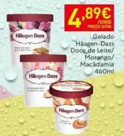 Gelado Häagen-Dazs Doce de Leite/ Morango/ Macadamia