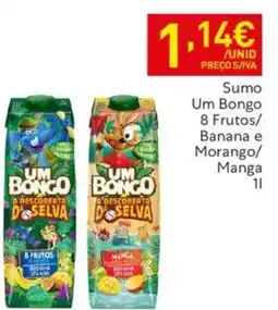 Recheio Sumo Um Bongo 8 Frutos/ Banana e Morango/ Manga promoção
