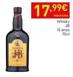 Recheio Whisky JB 15 anos promoção