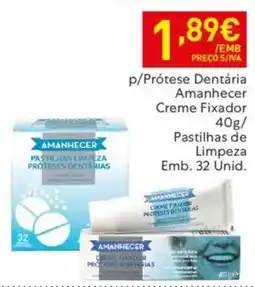 Recheio p/Prótese Dentária Amanhecer Creme Fixador / Pastilhas de Limpeza promoção