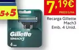 Recheio Gillette - recarga mach3 promoção