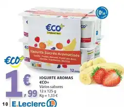 E.Leclerc Eco+ - iogurte aromas promoção