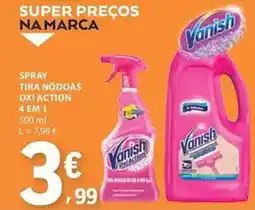 E.Leclerc Vanish - spray tira nódoas oxi action 4 em 1 promoção