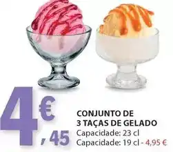 E.Leclerc Conjunto de 3 taças de gelado promoção
