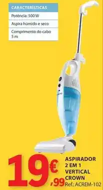E.Leclerc Aspirador 2 em 1 vertical promoção