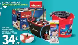 E.Leclerc Vileda - sistema microfibras espreme faci com pedal turbo promoção