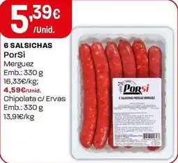Intermarché 6 SALSICHAS PorSi promoção