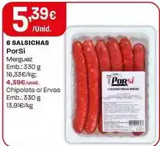 Intermarché Porsi - 6 salsichas promoção