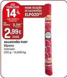 Intermarché Elpozo - salsichão fuet promoção